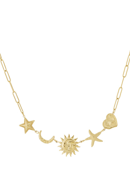 Zon Maan Ster Ketting
