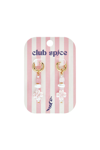 Stylish Pink Clover Bead Earrings for Spring/Summer