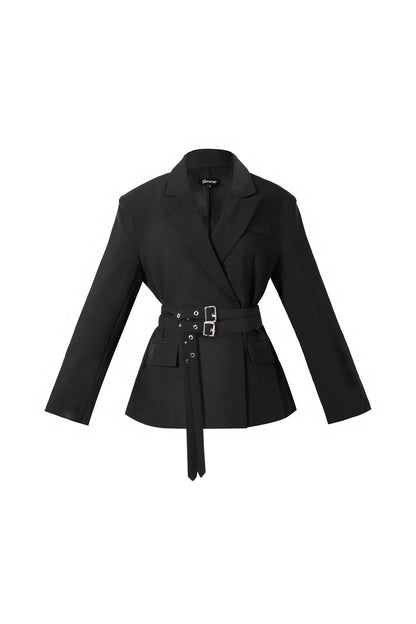 Woven Polyester Fiber Women's Suit Set Elegant Solid Color Fall/Winter