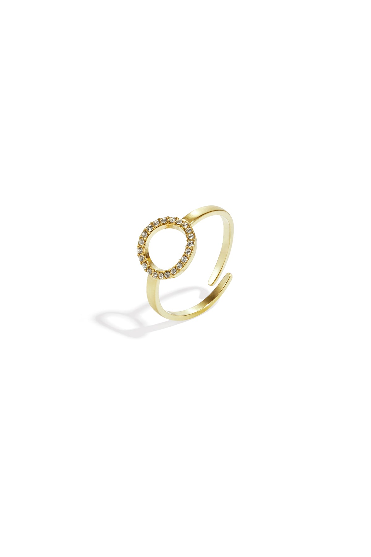 Roestvrijstalen minimalistische ringen cirkel Casual Dagelijks Eenvoudig Serie Dames sieraden