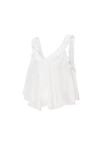 Elegant White Sleeveless Top for Spring/Summer