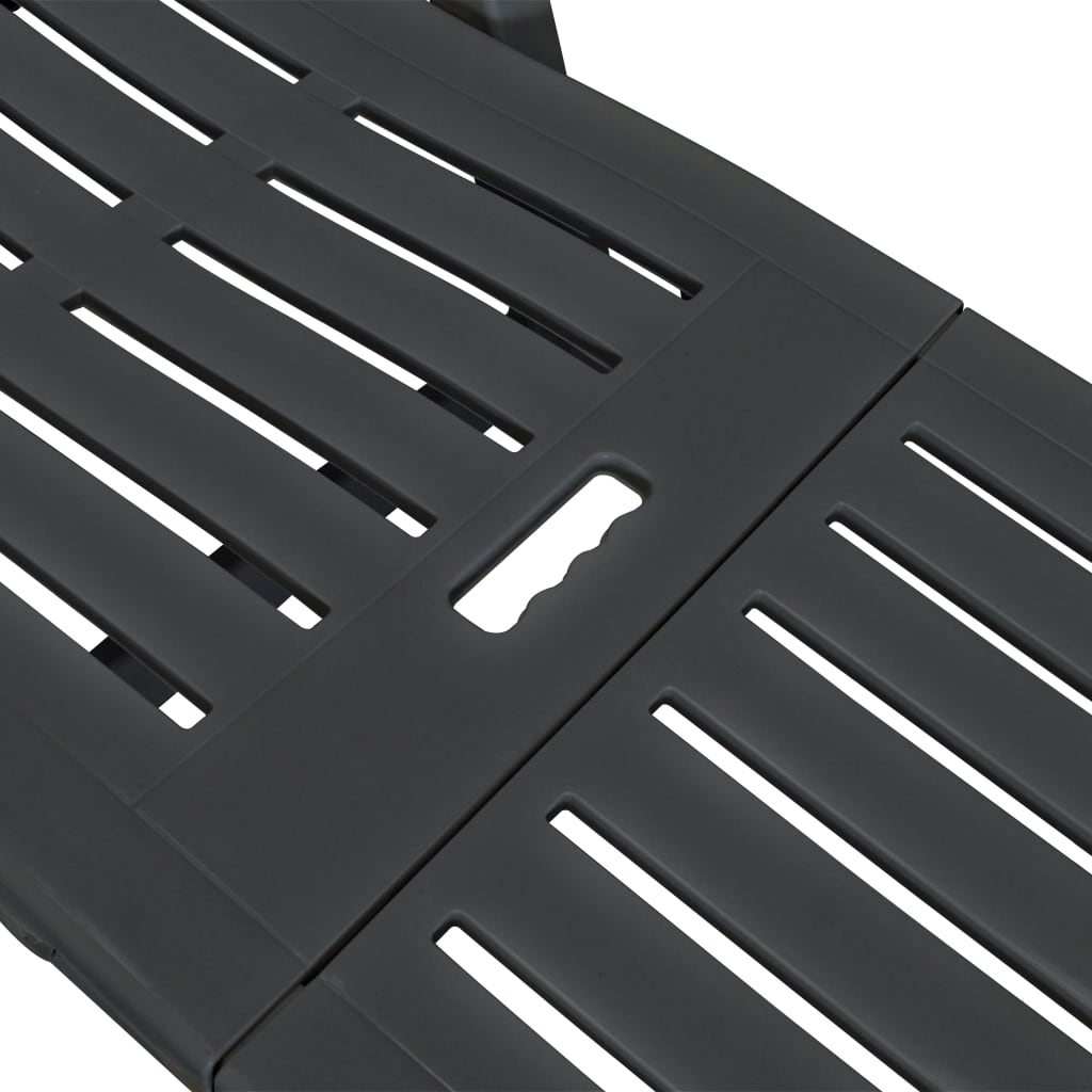 Ligbed Met Voetensteun Kunststof Kleurig