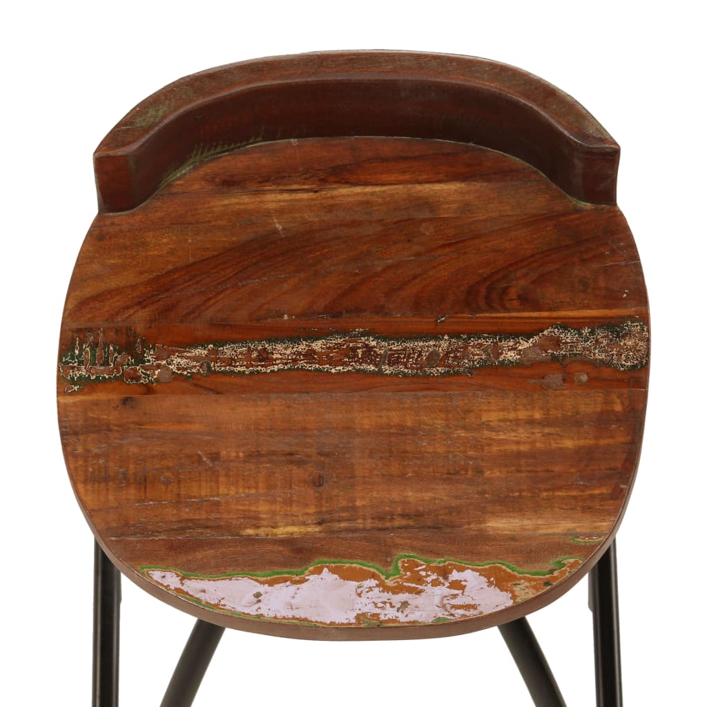 Barkrukken 2 St Massief Gerecycled Hout