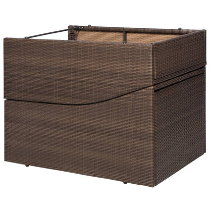 Ligbed Met Kussen Poly Rattan