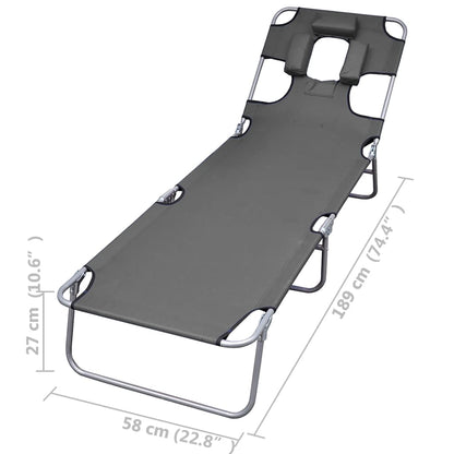 Ligbed Met Hoofdkussen Verstelbaar En Inklapbaar