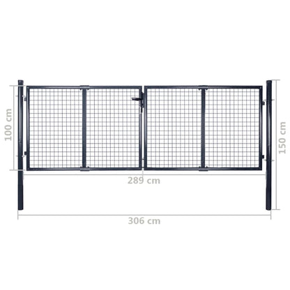 Gaaspoort 289X Gegalvaniseerd Staal Grijs