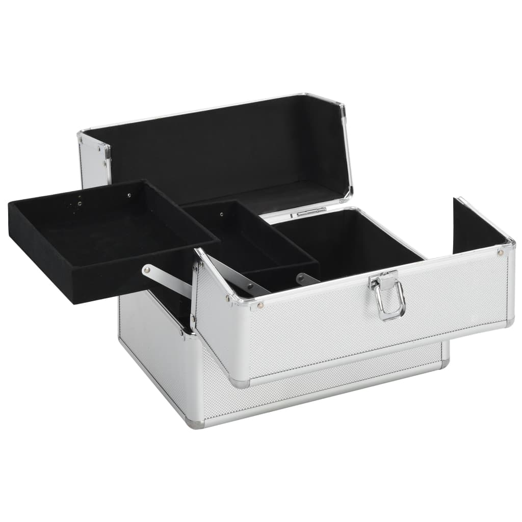 Make-Up Koffer 22X30X21 Cm Aluminium Kleurig
