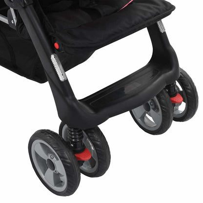 Kinderwagen Dubbel Staal En Zwart