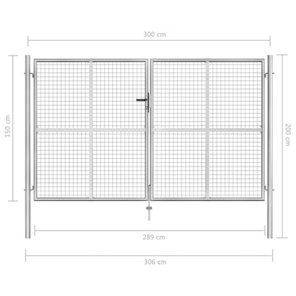 Poort Gegalvaniseerd Staal Zilverkleurig