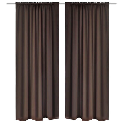 Gordijnen Met Gleuven 135 X 245 Cm Zwart 2 St