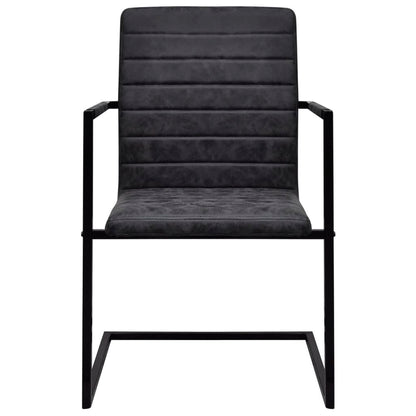 Eetkamerstoelen 2 St Kunstleer Zwart