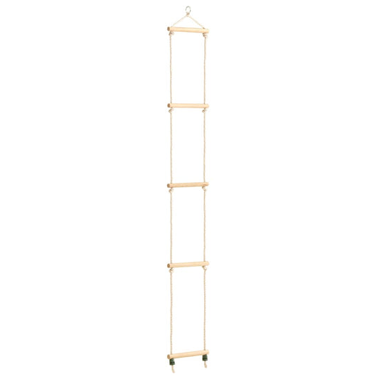 Touwladder 30X168 Cm Massief Hout En Pe Betongrijs