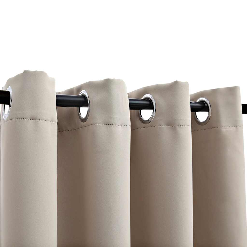 Gordijn Verduisterend Met Metalen Ringen 2 St