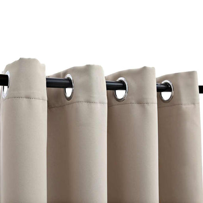 Gordijn Verduisterend Met Metalen Ringen 2 St