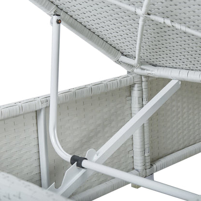 Ligbed Met Kussen En Theetafel Poly Rattan