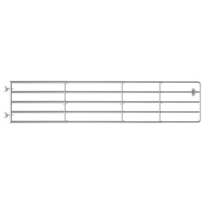 Poort Met 5 Stangen Staal Zilverkleurig