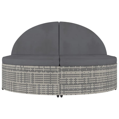 Ligbed Met Kussens 2-Persoons Poly Rattan