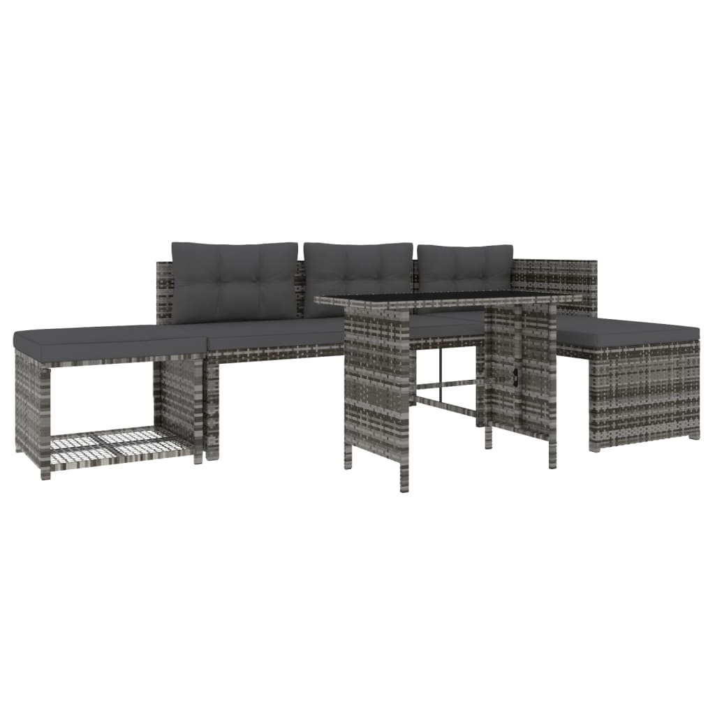 Tuinset Met Kussens Poly Rattan