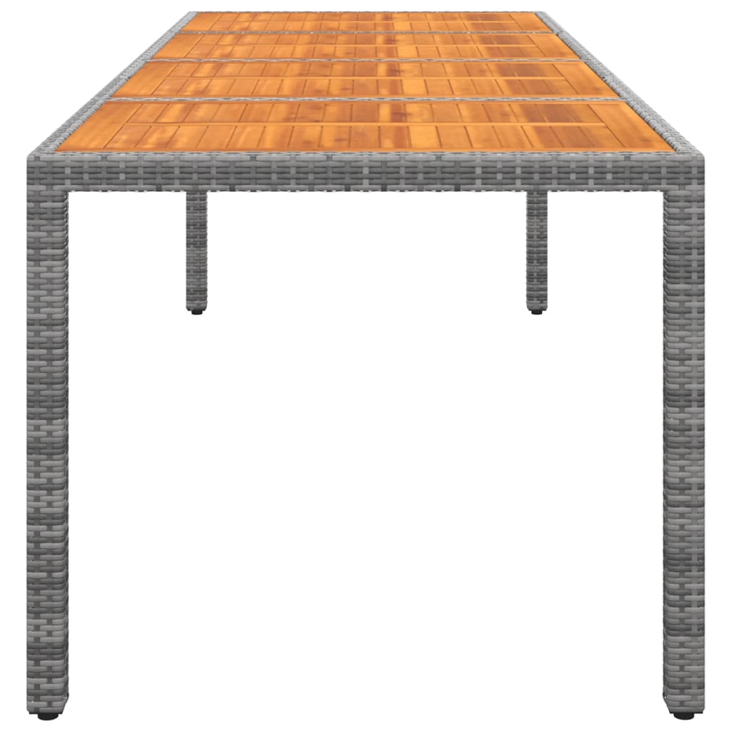 Tuintafel 250X100X75 Cm Poly Rattan En Massief Acaciahout