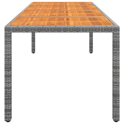 Tuintafel 250X100X75 Cm Poly Rattan En Massief Acaciahout