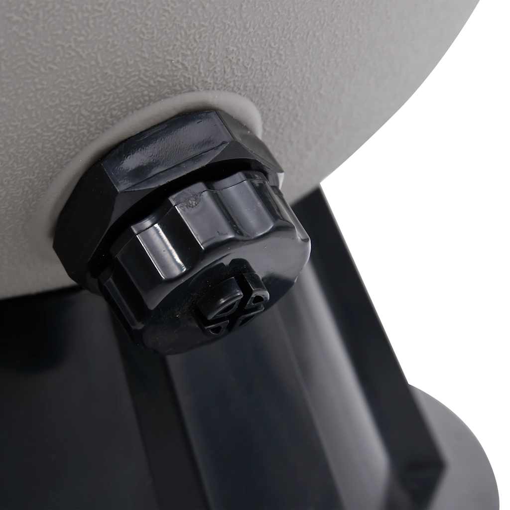 Zwembadzandfilter Met Zijgemonteerd 6-Positie Ventiel Grijs