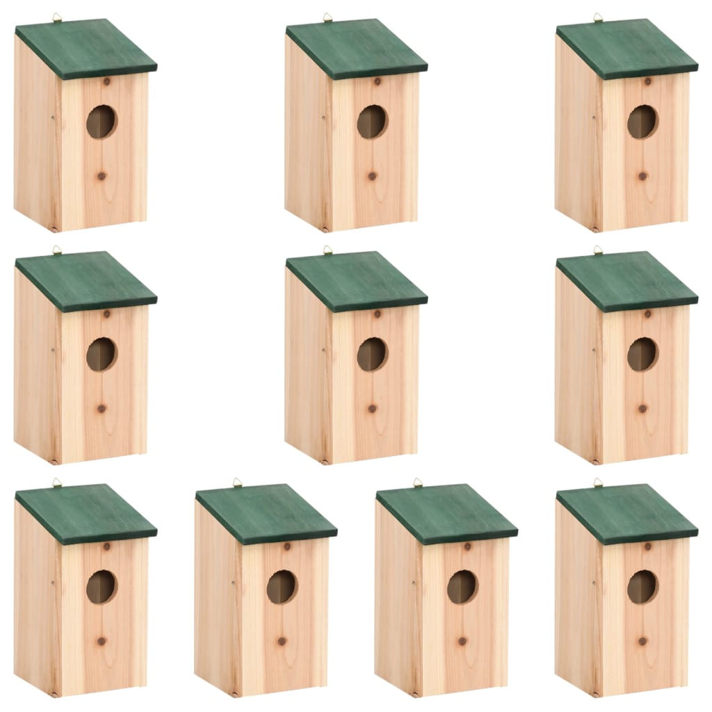 Vogelhuisjes 12X12X22 Cm Massief Vurenhout