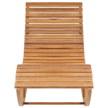 Ligbed Schommelend Met Kussen Massief Teakhout