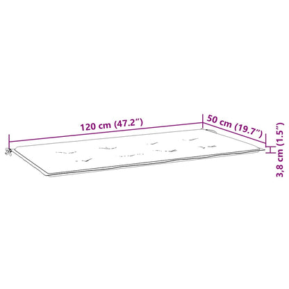 Tuinbank Inklapbaar Met Kussen 118 Cm Bamboe Wijnrood