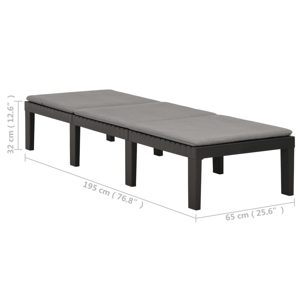 Ligbed Met Kussen Kunststof Kleurig