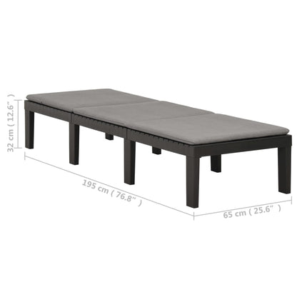 Ligbed Met Kussen Kunststof Kleurig