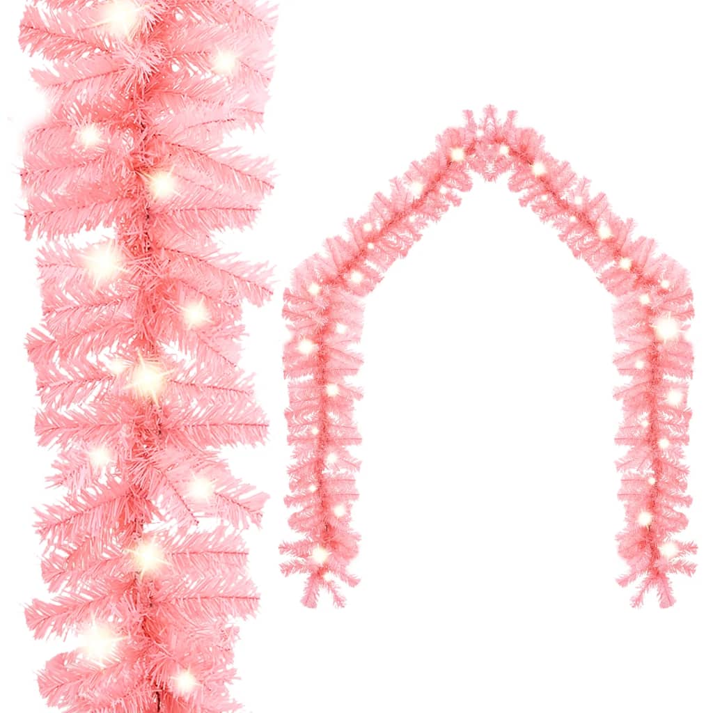 Kerstslinger Met Led-Lampjes Roze