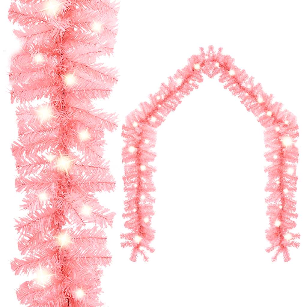 Kerstslinger Met Led-Lampjes Roze