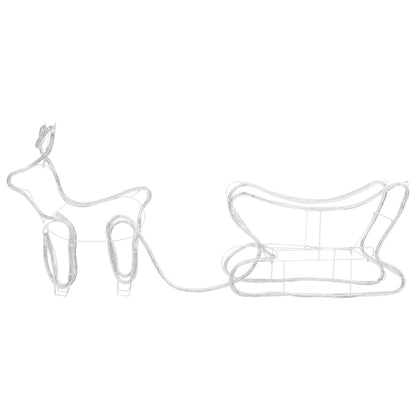 Kerstdecoratie Rendier En Slee 252 Led's Blauw