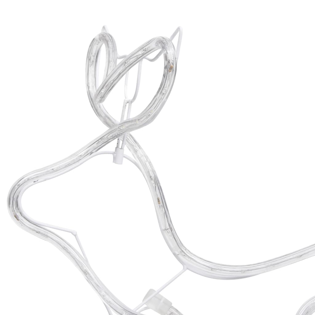 Kerstdecoratie Rendier En Slee 252 Led's Blauw