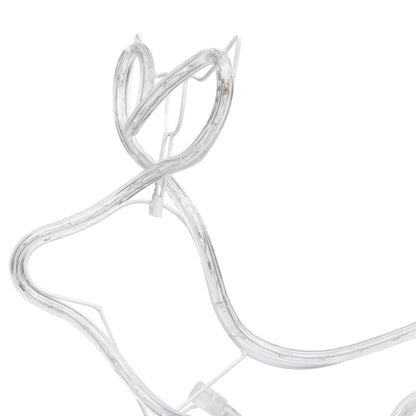 Buitenkerstversiering Rendier En Slee 576 Led's Blauw