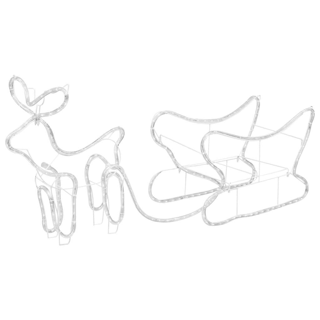 Kerstdecoratie Rendier En Slee 252 Led's Koudwit