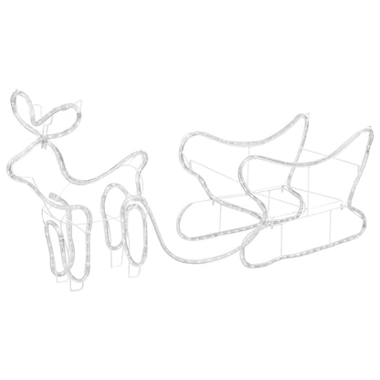 Kerstdecoratie Rendier En Slee 252 Led's Koudwit