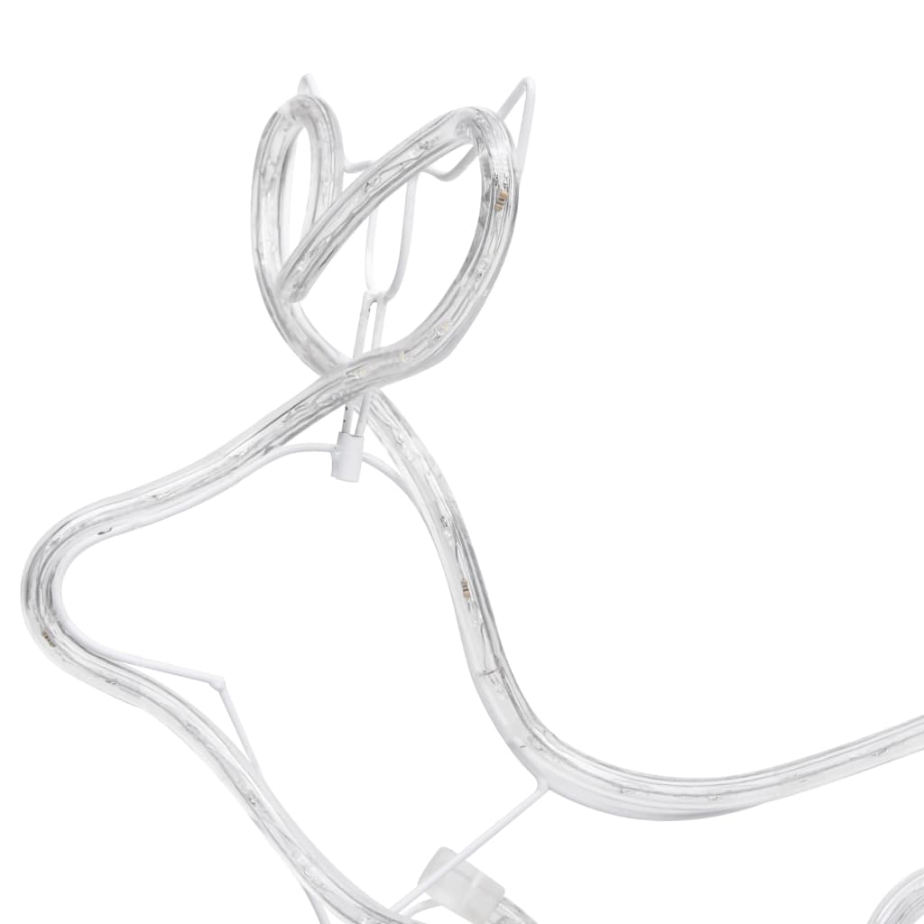 Kerstdecoratie Rendier En Slee 252 Led's Koudwit