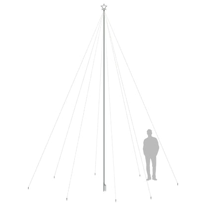 Led-Kerstboom Binnen Buiten 1300 Leds Koud Wit 8 M Koudwit