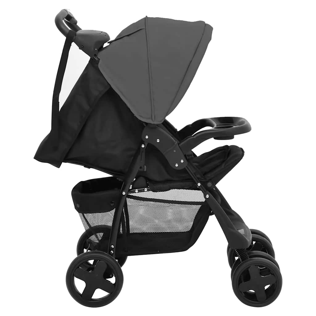 Kinderwagen Staal En Zwart