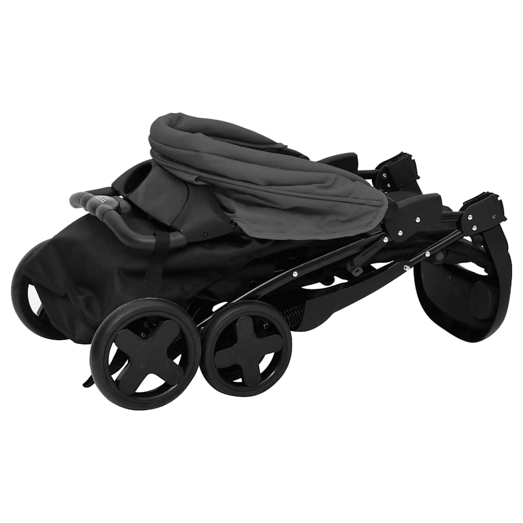 Kinderwagen Staal En Zwart