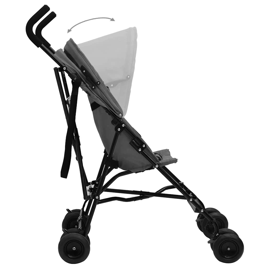 Kinderbuggy Staal En Zwart