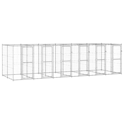 Hondenkennel Voor Buiten Met Dak 110X220X180 Cm Staal
