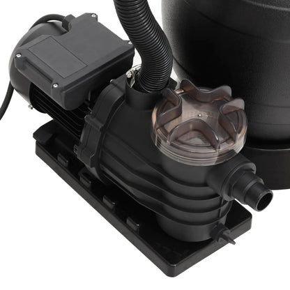 Zwembadzandfilter Met Voorfilter Zwart