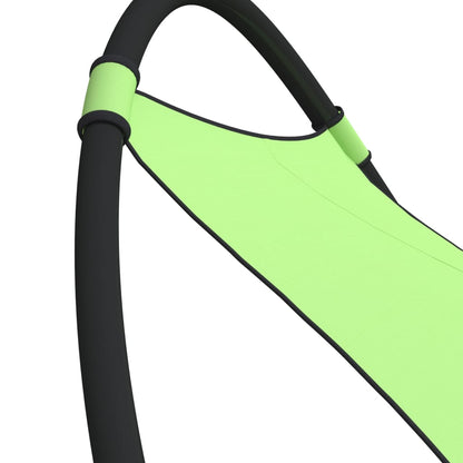 Ligbed Schommelend Met Wieltjes Staal En Textileen Stof