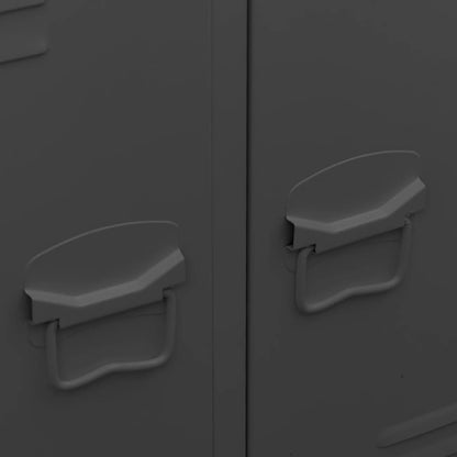 Kledingkast Industrieel 67X35X107 Cm Staal Antracietkleurig