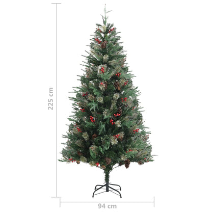 Kerstboom Met Dennenappels 225 Cm Pvc En Pe Groen Lichtgrijs