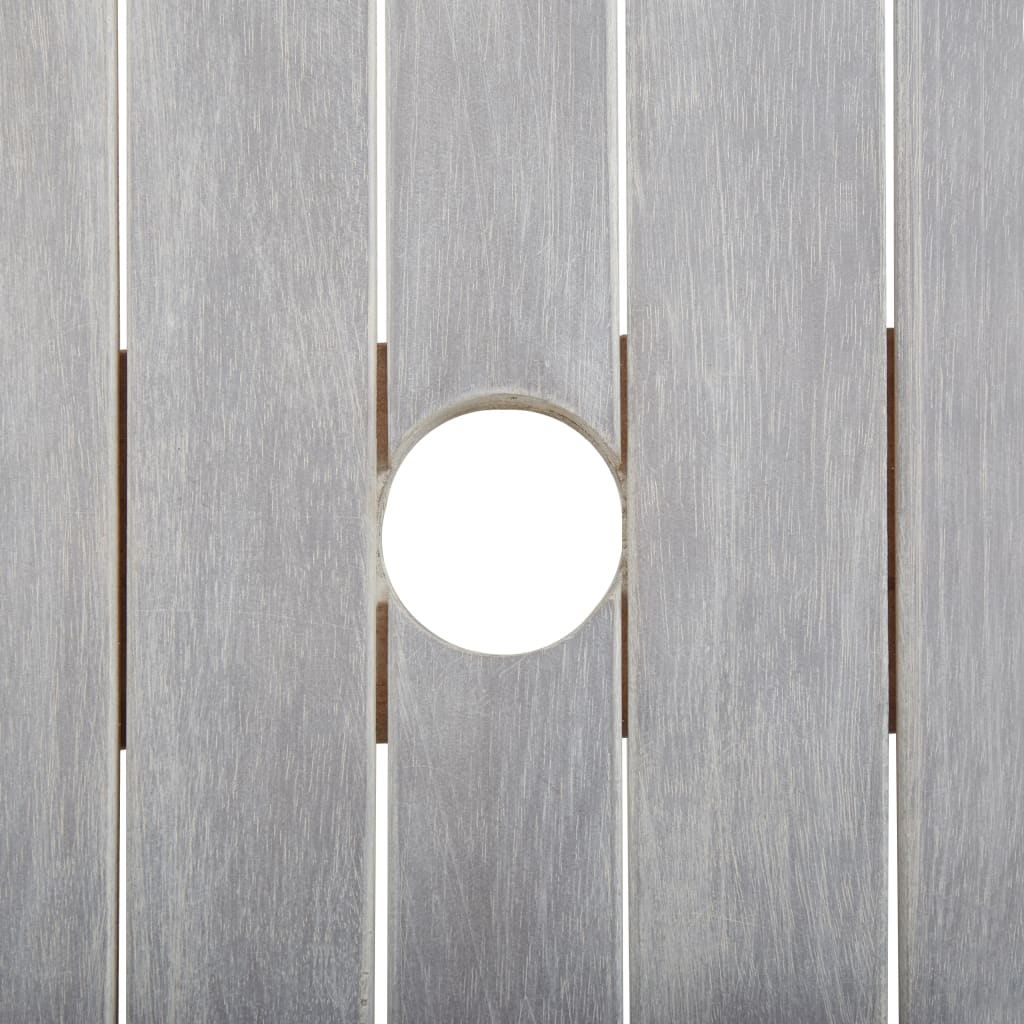 9-Delige Tuinset Massief Acaciahout Grijs