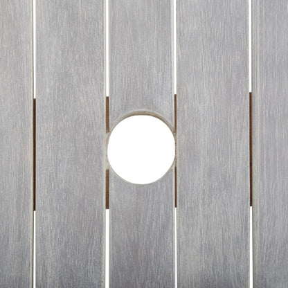 9-Delige Tuinset Massief Acaciahout Grijs