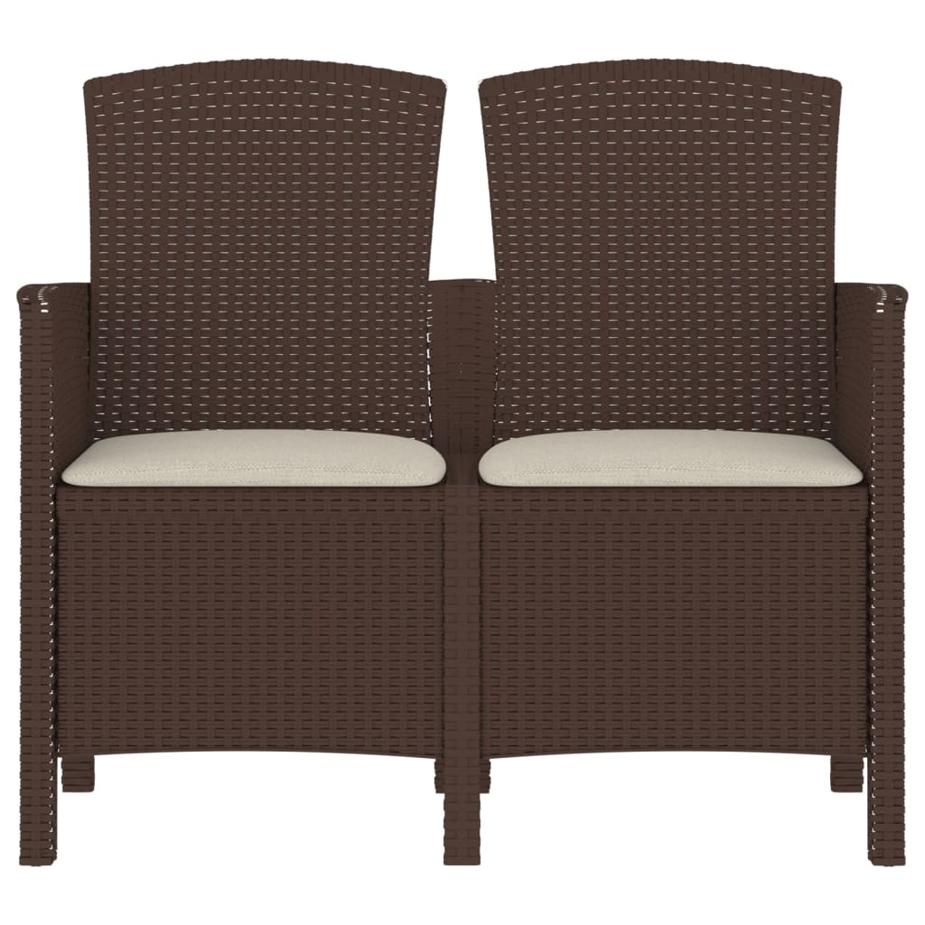 Tuinbank 2-Zits Met Kussens Pp-Rattan